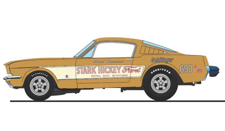 1965 Ford Mustang A/FX - Stark Hickey Ford - Goldfinger 